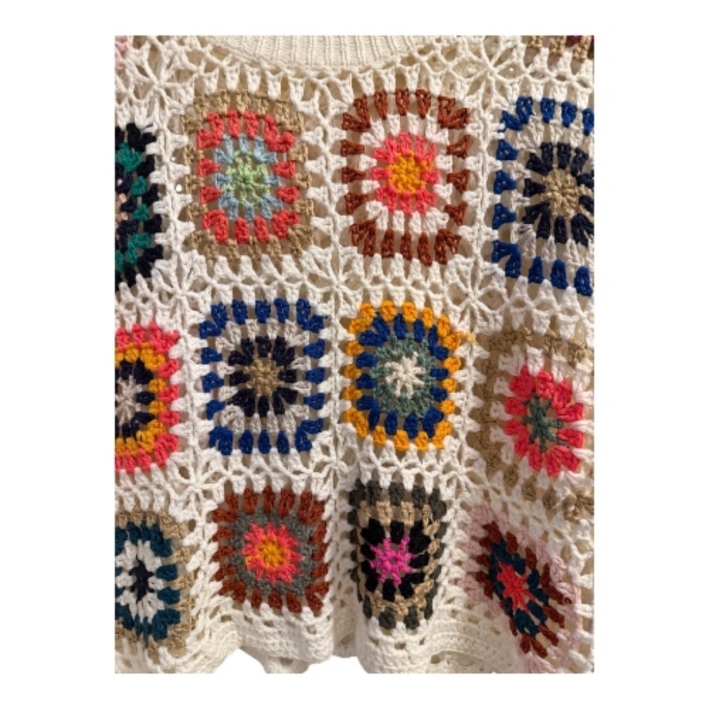 Debut Granny Square Crochet Sweater, NWOT, Med - Picture 5 of 5
